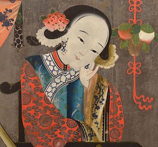 19th Century Chinese Reverse Painting on Glass.