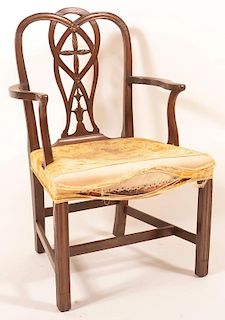 Chippendale Style Mahogany Armchair.