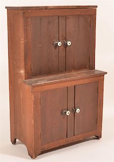 PA 19th Century child's  Step-back Cupboard.