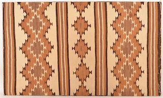 Navajo Indian Geometric Pattern Wool Rug.