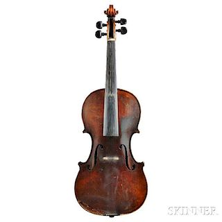 American Violin, Carlton F. Stanley, Newton, 1932, labeled C. F. STANLEY / NEWTON, MASS. / 1932 No. 336, length of back 354 mm, with ca
