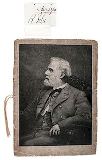 Robert E. Lee Clipped Signature and Biography, Plus 