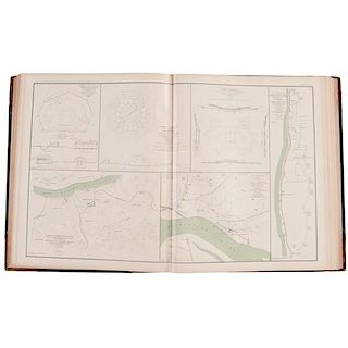 Atlas to Accompany the Official Records of the Union and Confederate Armies, Two Bound Volumes 