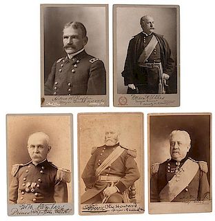 Spanish American War-Era Cabinet Cards Signed by US Generals Brooke, Chaffee, Howard, Miles, and Sternberg 