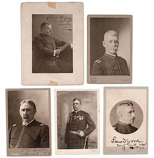 Spanish American War-Era Cabinet Cards Signed by US Generals and MOH Winners Shafter, Wood, and Lawton, Plus 