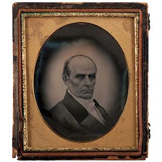 Southworth & Hawes Campaign Daguerreotype of Daniel Webster, Mat Stamped Higgins 