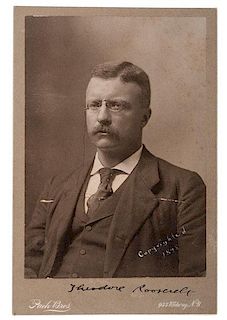 Theodore Roosevelt Signed Cabinet Card 