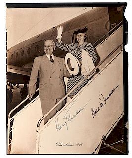 Harry and Bess Truman Signed Photograph 
