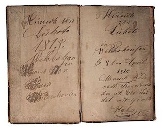 1815 German Soldier's Diary Referencing Events at Waterloo 