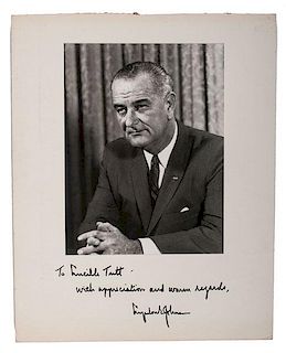 Lyndon B. Johnson, White House Administration Employee, Lucille Tutt, Archive of Documents and Photographs Incl. a Signed Photograph of President John