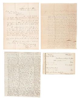 New York, Early 19th Century Archive, Incl. Documents from Notable Political and State Figures, Ref. to the Erie Canal, Steamboats, and More 