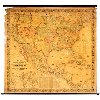 Jacob Monk Map of the United States, 1854 