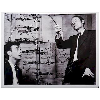 James Watson and Francis Crick Signed Photograph