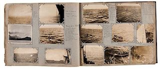 Titanic Disaster, Ogden Family Travel Album Containing 30 Photographs Taken from the RMS Carpathia During the Rescue, April 15, 1912, Plus 
