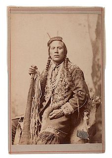 F.J. Haynes Cabinet Photograph of Curley, Custer's Scout 