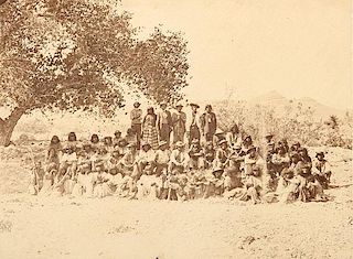 Timothy O'Sullivan, Wheeler Expedition Photograph of a Group of Paiute Indians 