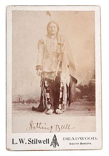 Sitting Bull Cabinet Photograph by L.W. Stilwell 