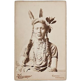 F.J. Haynes Cabinet Photographs of Crow Indians, Group of 3 