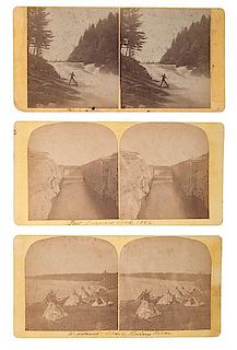 Rare Stereoviews by Weidman, Rat Portage, Manitoba, Incl. Wigwams on the Rainy River 