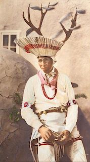 T. Harmon Parkhurst, Two Photographs, Costume Studies of the Deer Dance--Pueblo of San Juan 