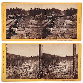 A.A. Hart Stereoviews of Construction on the CPRR 