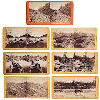 Seven A.A. Hart Stereoviews of Scenes Along the Line of the Central Pacific Railroad 