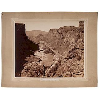 C.R. Savage Photograph, Palisades – Humboldt River, CPRR 