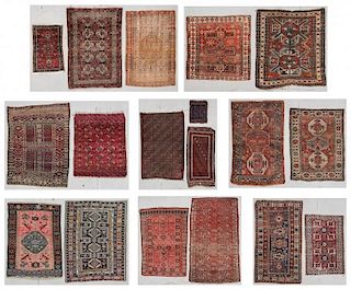 Collection of 18 Estate Antique Oriental Rugs