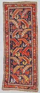 Antique Caucasian Karabagh Rug: 3'10" x 9'2" (117 x 279 cm)