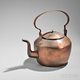 Large Copper Hearth Kettle