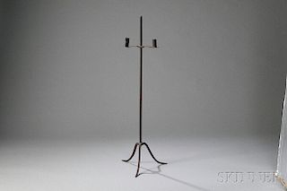 Wrought Iron Two-Light Candlestand, (320)