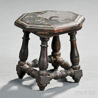 Black-painted Miniature 18th Century-style Table