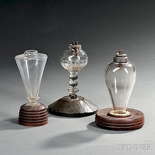 Three Make-do Oil Lamps