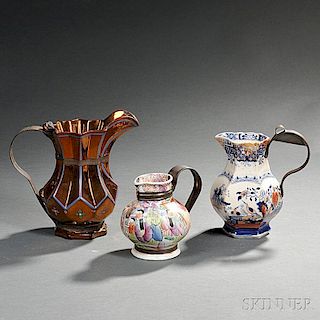 Three Make-do Ceramic Pitchers