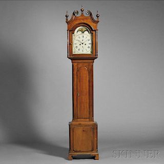 Cherry Carved Tall Case Clock