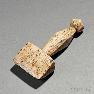 Carved Whalebone Seam Rubber