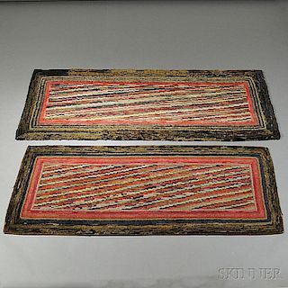 Two Similar Hooked Rugs