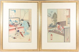 Pair, 20th Century Japanese Prints