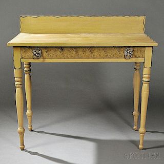 Yellow Paint-decorated Dressing Table