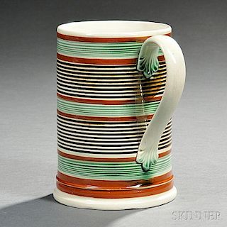Mocha-decorated Pearlware Quart Mug
