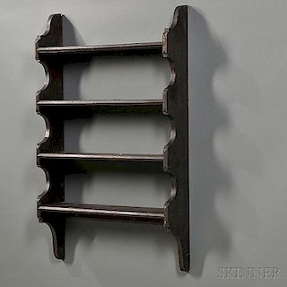 Brown-painted Wall Shelf
