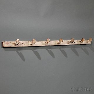 White-painted Carved Hat or Clothing Rack