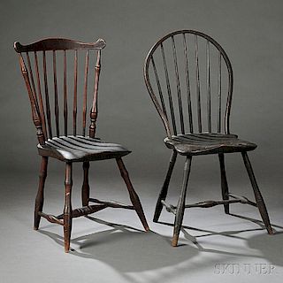 Two Painted Windsor Chairs