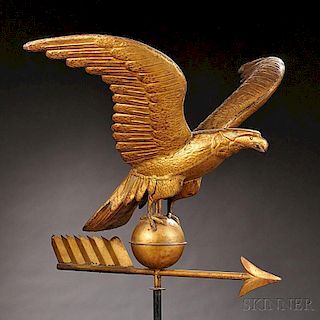 Molded Copper Spreadwing Eagle Weathervane