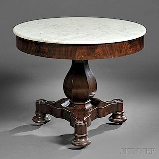 Classical Mahogany and Mahogany Veneer Center Table