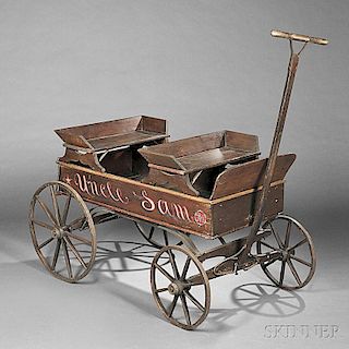 Paint-decorated Wooden Wagon