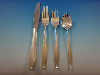 RSVP by Towle Sterling Silver Flatware Set For 12 Service Midcentury Modern