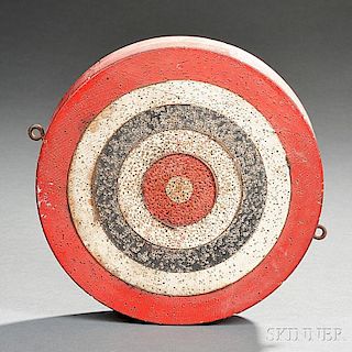 Red-, Black-, and White-painted Target-form Dartboard