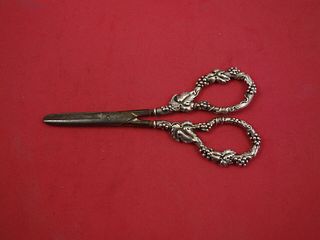 Sterling Silver Grape Shears Sterling grape Handles and steel blades 6 1/2"