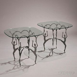 Pair of Artist-designed Figural Side Tables